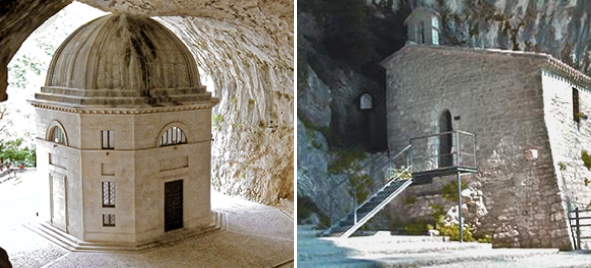 tempietto del valadier e monastero santa maria infra saxa